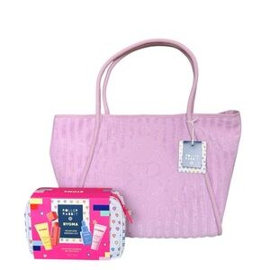 Roller Rabbit x Target Striped Large Terry Beach Tote Byoma Disco Hearts Set